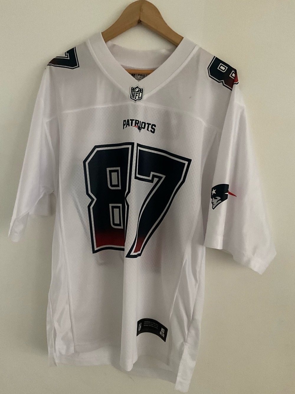 NFL New England Patriots Gronkowski #87 Jersey -  White Navy Red